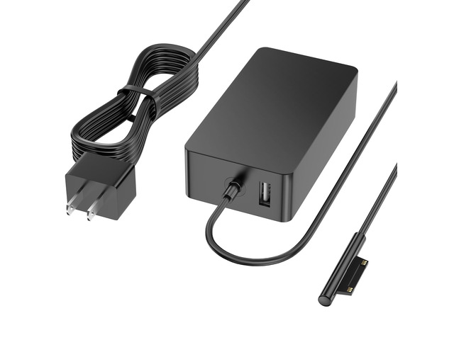 65W Charger Compatible with Microsoft Surface Pro Power Adapter for Surface Pro 11, 10, 9, 8, 7+, 7, 6, 5, 4, 3, Laptop 4/3/2/1, Go Tablet, Book...