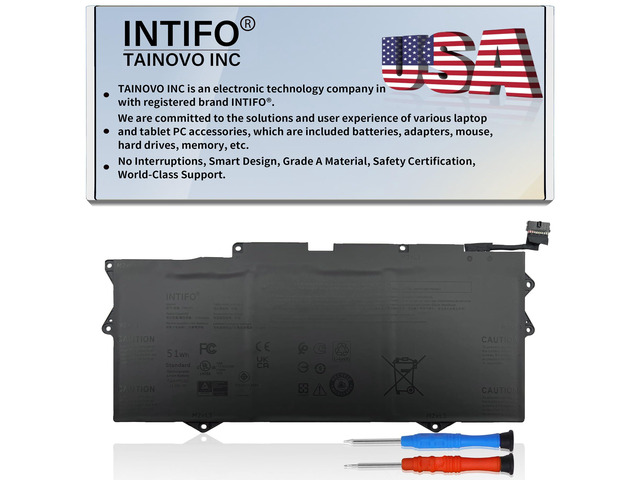 51Wh YM15G Laptop Battery Compatible with Dell XPS 13 9315 Series [Not for 9315 2-in-1] Notebook 0G9FHC G9FHC 0W6D4H W6D4H [11.55V 4191mAh 3-Cell]