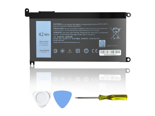 WDX0R 42Wh Laptop Battery 11.4v Replacement for Dell Inspiron 13 15 17 7378 5567 5378 7579 5578 5579 7569 5565 5570 5765 7570 5379 7573 7560 7375...