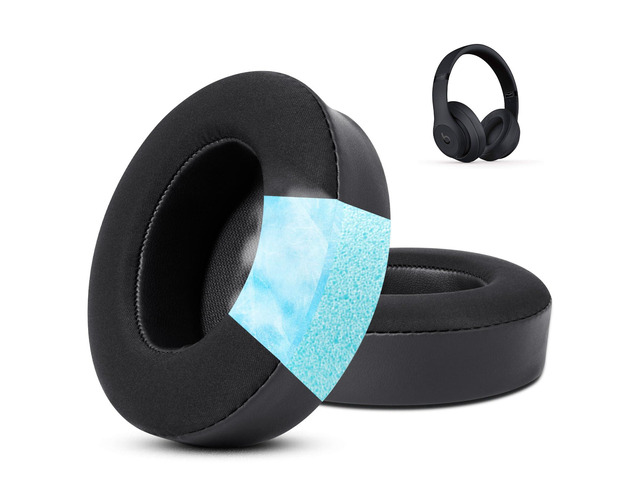 GVOEARS Studio3 Replacement Ear Pads Earpad for Beats Studio 2 3 Headphones Upgraded Cooling Gel B0500 B0501 Cushions (Black)