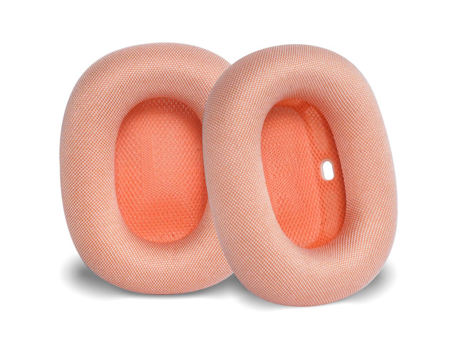 Ear Cushions Earpads for AirPods Max 1 & 2, Orange Upgraded Super Magnetic Snap, Mesh Fabric, Simple Quick Install, Noise Isolation, Enhanced...