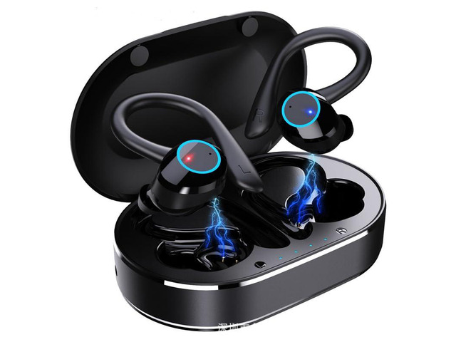 Earbuds, Q23 PRO Bluetooth 5.4 Sport Earphones with Charging Case, Stereo Noise Cancelling Earhooks Headset Bulit in Mic, for Sports Travel Work...