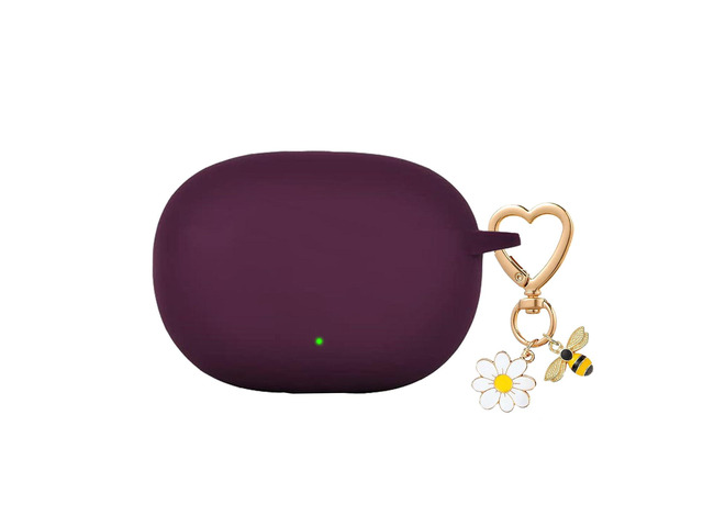 for Beats Studio Buds Case/Studio Buds Plus Case Cover with Cute Bee Daisy Flower Charm Keychain,Soft Silicone Cover Protective for Beats Studio...