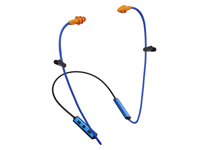 Bluetooth Earplug Headphones, Neckband Wireless Work Earbuds, Noise Reduction Ear Plugs with 20 Hour Battery, Sweatproof in-Ear Earphones with Mic...