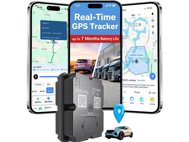 GPS Tracker for VehiclesReal Time Car Tracking Device with 7-Month Battery with App Subscription Required, Strong Magnetic Mount, Anti Theft...