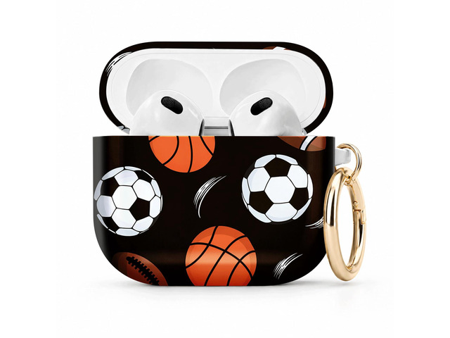 Compatible with Airpod 4 Case,TPU Cute Pattern Protective, Shockproof Anti Scratch Case with Keychain Ring, Supports Wireless Charging(Basketball...