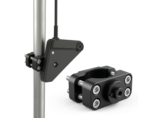 Adjustable Transducer Pole Clamp Mount Compatible with Lowrance Eagle Eye 9, Fits Round Pole