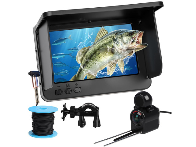 Underwater Fishing Camera, 4K HD 5 Inch IPS Screen, Portable Fish Finder 8000mAh Battery, Infrared Night Vision, 220° Wide Angle, IP68...