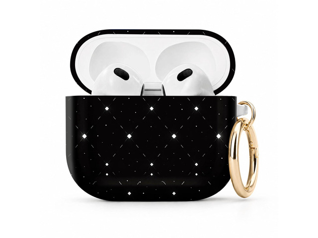 Compatible with Airpod 4 Case,TPU Cute Pattern Protective, Shockproof Anti Scratch Case with Keychain Ring, Supports Wireless Charging(Diamond Grid...