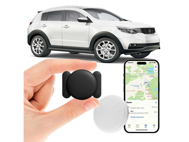 GPS Tracker for Vehicles, No Monthly Fee GPS Tracker, Tracker Device for Vehicles, Real-Time Car Tracker Work with Find My (iOS Only), Mini...