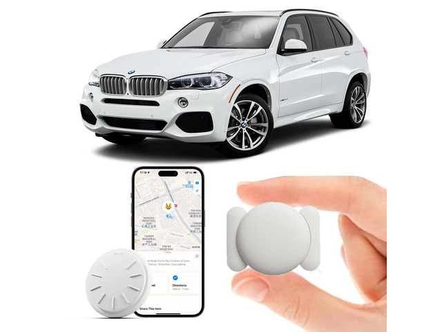 GPS Tracker for Vehicles, 1PCS Mini Hidden Vehicles Tracker with Magnetic Case, Work with Find My (iOS Only), No Monthly Fee Car GPS Tracker (White)