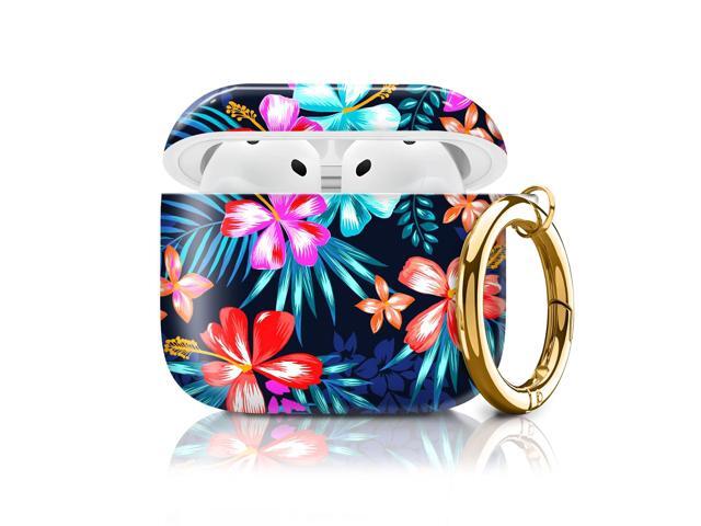 Compatible with AirPod 4th Generation Case Cover with Keychain, Full Protective Shockproof Wireless Headphone Case for Women Men Girl (Colorful...