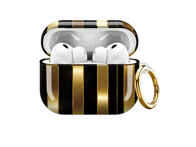 Compatible with AirPods Pro 3rd Generation Case (2025), Soft Cute TPU Drop Protective Shockproof Cover AirPods Pro 3 Case Accessories with Gold...