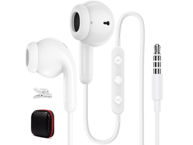 Wired Earbuds Headphones for Chromebook ThinkPad Laptops,3.5mm Plug Noise Cancelling Ear Buds with Microphone,3,5mm Jack Earphones for Kindle...