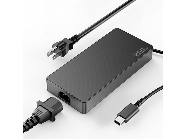 200W 20V 10A AC Adapter Laptop Charger Rectangle Tip Compatible with Asus ROG Zephyrus G14 GA403 GA605 2024 2025 TUF Gaming A14 Flow Z13 ProArt P16...