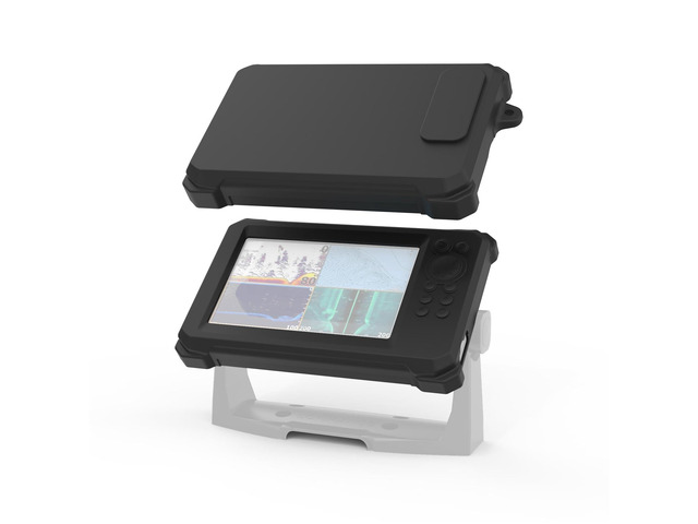 Fish Finder Silicone Skin Protective Case and Sun Cover for Lowrance Eagle 7 Full-Coverage, Anti-Scratch, Non-Slip CaseBlack
