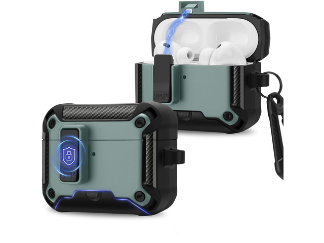 Compatible with AirPods Pro 3 Case, Rugged Hard Protective Cover Designed for Apple AirPod Pro 3rd Generation, Magnetic Automatic Lock with Phone...