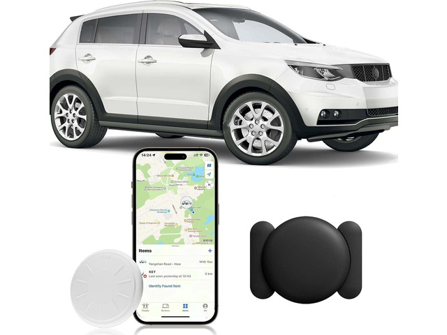 GPS Tracker for Vehicles, 1PCS Real Time Tracking Tracker Device for Vehicles, Work with Find My (iOS Only), MINI Magnetic Car Tracker Device...