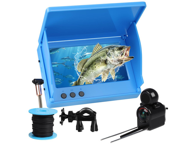 Underwater Fishing Camera, 4K HD 4.3 Inch IPS Screen, Ice Fishing Camera 5000mAh Battery, Infrared Night Vision, 220° Wide Angle, IP68...