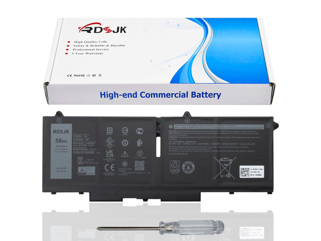 07KRV H4PVC Laptop Battery for Dell Latitude 5330 5430 5530 Precision 3570 P104F P104F005 P104F006 P137G P137G004 P137G005 P137G006 Series M69D0...
