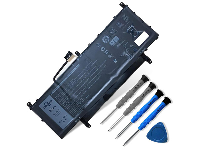 N7HT0 7.6V 52Wh/6500mAh Laptop Battery Compatible with Dell Latitude 9510 2-in-1 Series Notebook 08NFC7 N2NLL N7HTO 0PKW00 TVKGH 089GNG 0HYMNG
