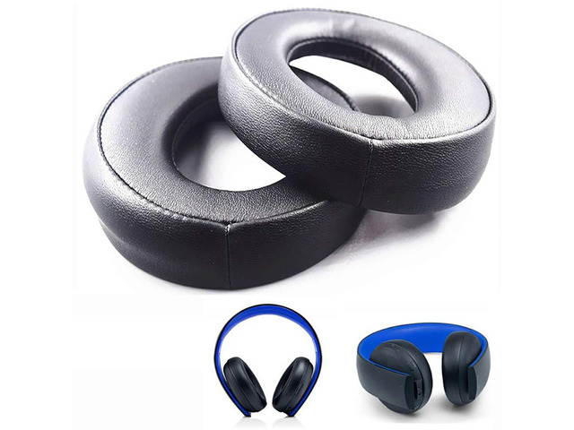 CECHYA-0083 Replacement Ear Pads Ear Pads for Sony Gold Wireless PS3 PS4 7.1 Virtual Surround Headphones (Black)