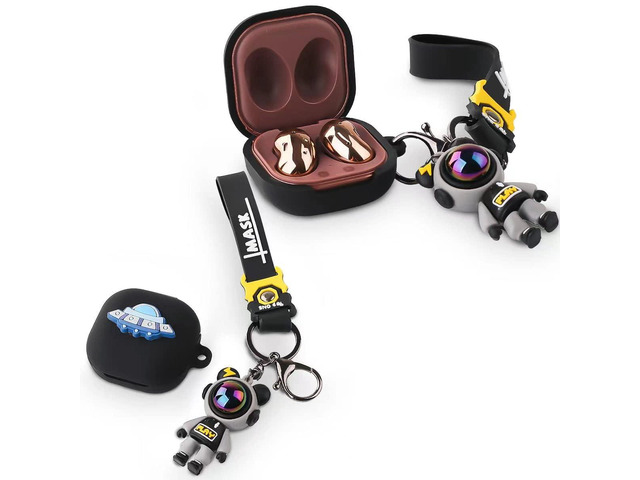 Case for Samsung Galaxy Buds FE(2023) / Buds2 Pro(2022) / Buds 2(2021) / Buds Pro(2021) / Buds Live(2020) Earbuds with Doll Lanyard, Cute Cartoon...