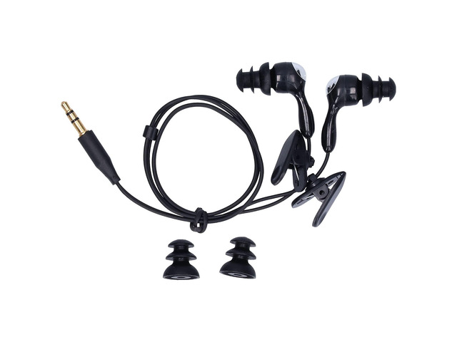 Sport Short Cord Headphones for Swimming and Underwater Activities, in Ear, Noise Cancelling Earbuds for MP3 Players (Black)