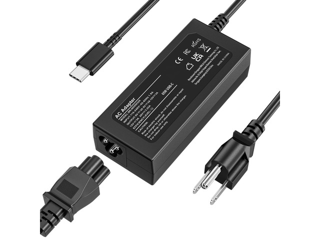 65W Universal USB C Laptop Charger Compatible with HP Chromebook Lenovo ThinkPad and Yoga Dell Latitude Acer Chromebook ASUS Samsung and Google...