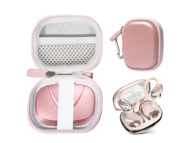 Case for Ltinist BX27 Wireless Earbud, Bluetooth 5.4 Headphones IP7 Waterproof Sport (Rose Gold)