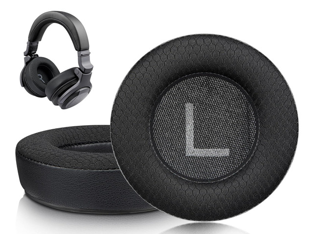 80mm Mesh Ear Pads for Pioneer DJ HDJ-CUE1 Headphones, Earpads Cushions with High-Density Noise Isolation Foam