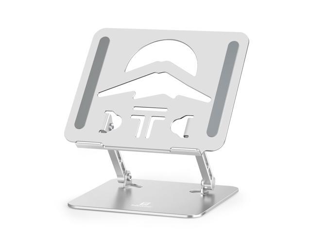 Z-Shaped Laptop Stand for Desk Fits 10'-16' Notebook, Silver Adjustable Ergonomic Riser With Portable Folding Design for Comfortable Desk Work,...