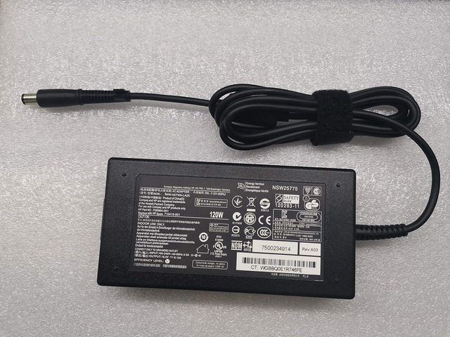 19.5V 6.15A 120W 7.4 * 5.0mm Big pin AC Adapter Charger HSTNN-LA25 for HP EliteBook 2530p 6930p 8460p 8470p 8530p 8530w 8540p 8540w 8560p 8730w...