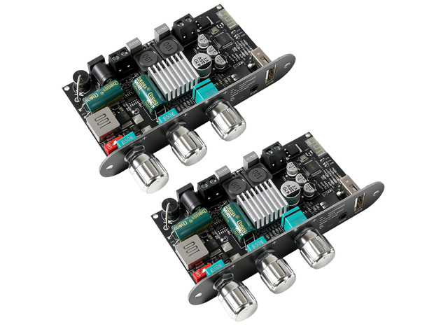 2PCS ZK-1001U Mono Amplifier Board, 100W Bluetooth5.3 Mini Amplifier TPA3116D2 Chip, Amplifier Board with Boost, Treble and Bass for Home Audio...
