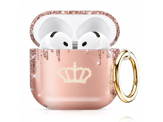 Compatiable with AirPod 4 Protective Case 2024, Soft Protective Case with Keychain for Women,Cute& Sleek Design Shockproof Charging Case Cover for...