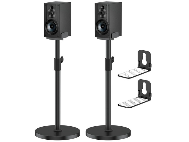 Heavy-Duty Speaker Stands Pair for Sony Speaker Stands SS-CS5/SS-CS5M2/SS-CS8/SA-Z9R with Soundbar Mounts, Adjustable Dual Side Fits for 511'...