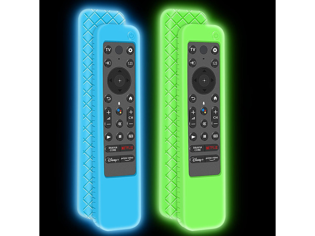 Silicone Cover Case for Sony RMF-TX920U Remote -Glow Green+Blue Anti Slip Protective Sleeve for Sony RMF-TX910U RMF-TX900URMF-TX810U RMF-TX800U...