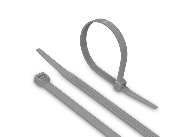 11-Inch Zip Ties - Indoor/Outdoor Cable Ties for Cord and Wire Management, No Tools Needed - Strong Nylon Cable Holders 11 IN, 100 Pack, Grey