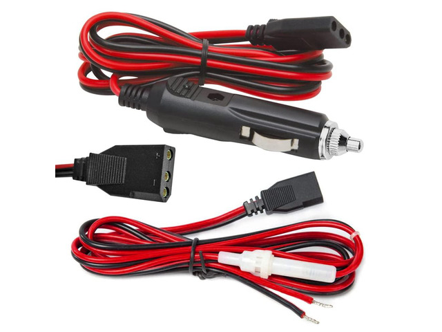 CB Power Cord 3 Pin Plug Cable 2-Wire 15A Fused Replacement with 12V Car Cigarette Lighter Plug for Cobra Uniden Midland Mobile CB Ham Radio (3PIN...