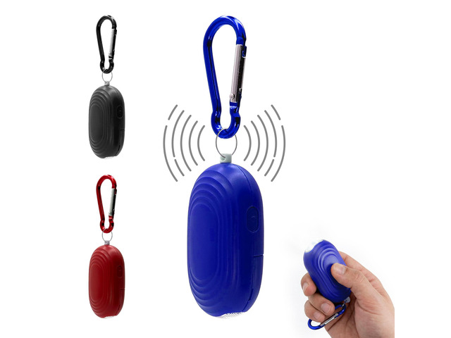 Personal Safety Alarm for Women, 120DB, Blue Dual LED flashlight and keychain attachment deliver a loud deterrent alert on the go