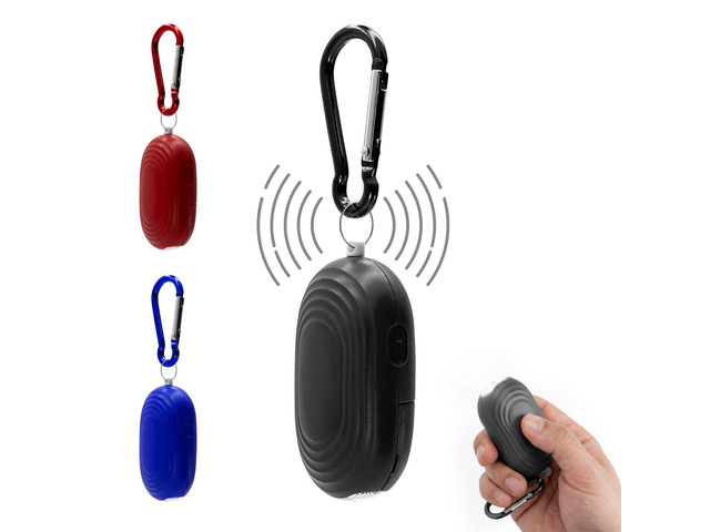Personal Safety Alarm for Women, 120DB, Black Dual LED flashlight and keychain attachment deliver a loud deterrent alert on the go
