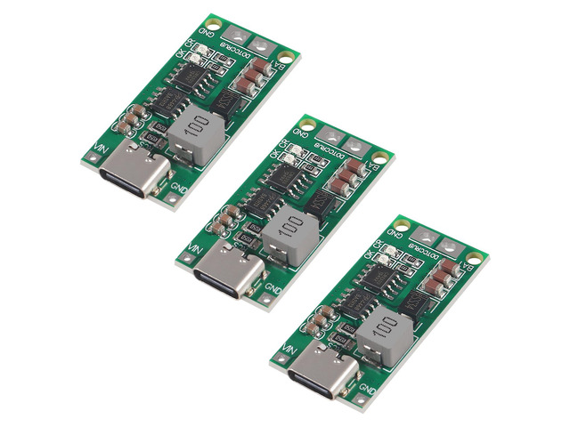 3PCS 18650 Lithium Battery Multi-Cell 2S 3S 4S Type-C to 8.4V 12.6V 16.8V Step-Up Boost LiPo Polymer Li-Ion Charger 7.4V 11.1V 14.8V 2S-4A