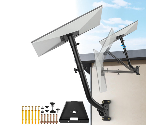 Gen3 Mount for Starlink Standard 4/4X Adjustable Wall/Roof Mounting Kit with Aluminum Pipe Adapter Compatible with Starlink Standard Gen 3/V3