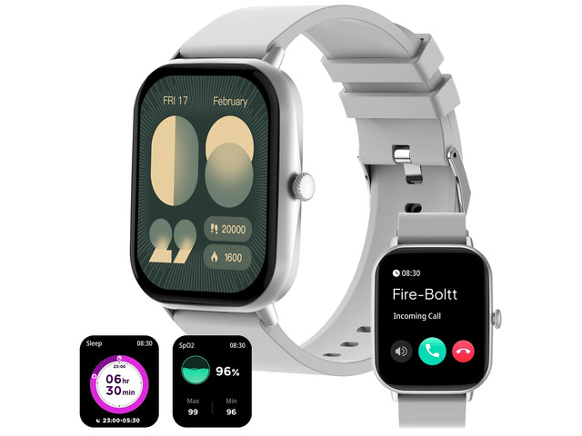 Ninja Call Pro Max 51.05mm (2.01 inch) Display Smart Watch, Bluetooth Calling, 120+ Sports Modes, Health Suite, Voice Assistance (Grey)