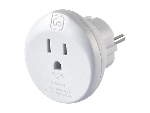 US to Europe Plug Adapter, Travel Adapter Earthed Adapter for Small Electrical Devices, Travel Essentials for North American Travelers to Europe