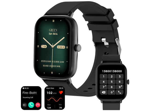 Ninja Call Pro Max 51.05mm (2.01 inch) Display Smart Watch, Bluetooth Calling, 120+ Sports Modes, Health Suite, Voice Assistance (Black)