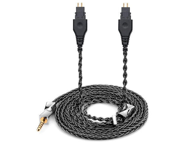 HD650 Audio Cable 8N Single Crystal Silver-Plated Mixed Cord Compatible with Sennheiser HD600 HD580 HD660S HD6XX HD565 HD545 Headphones 4.4mm Plug