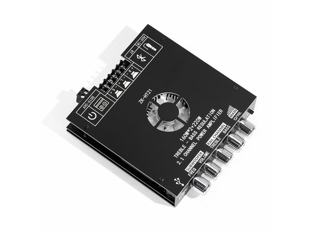 ZK-HT21 Bluetooth Amplifier Board 2.1 Channel Subwoofer 160W+160W+220W Bluetooth 5.0 Amplifier with Treble and Bass Control for DIY Speakers
