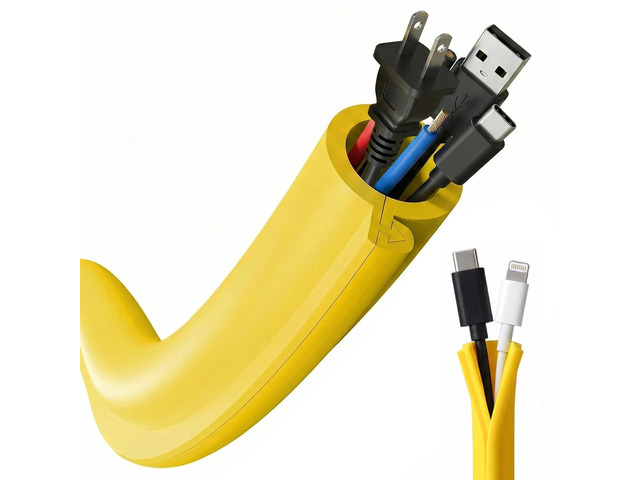 Silicone Cable Cord Cover Protector, Flexible Wire Loom Tubing Cable Sleeve Cover Organizer for Protect Pet from Chewing Cable Cord Insulation...