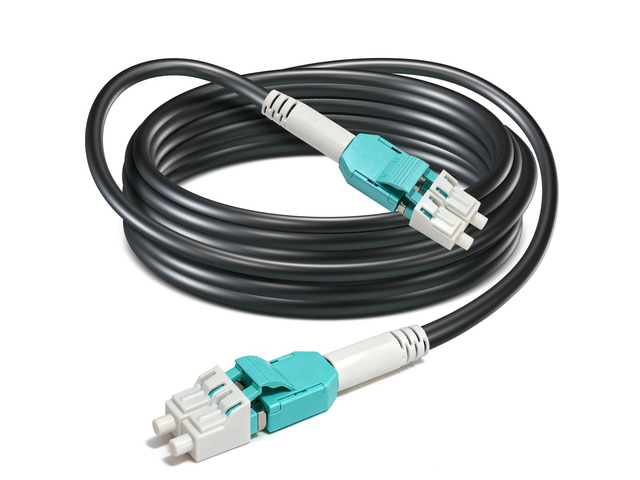 10m / 30ft OFNR 5.0mm Diameter OM3 Multimode Fiber Cable LC to LC, Riser Rated Uniboot LC-LC Fiber Optic Patch Cord, Duplex 50/125 MMF Optical...